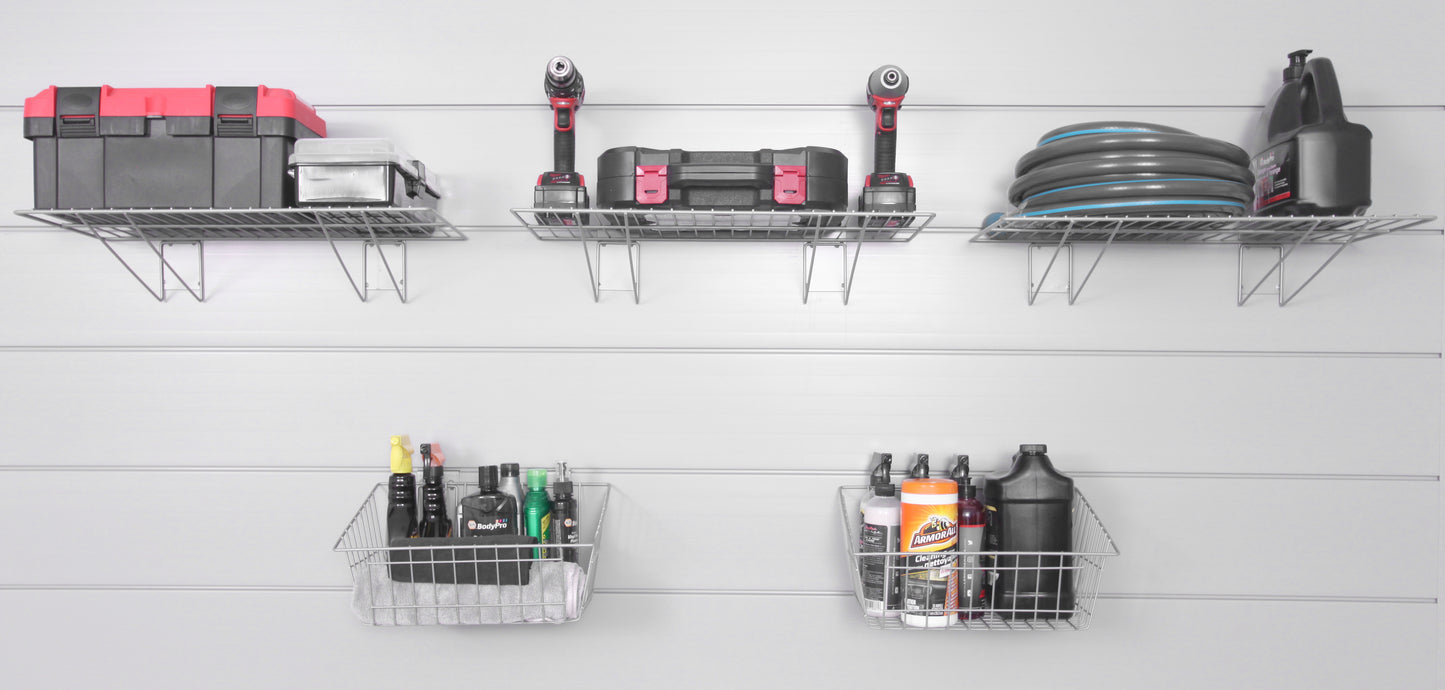 CrownWall 5-Piece Shelf and Basket Kit