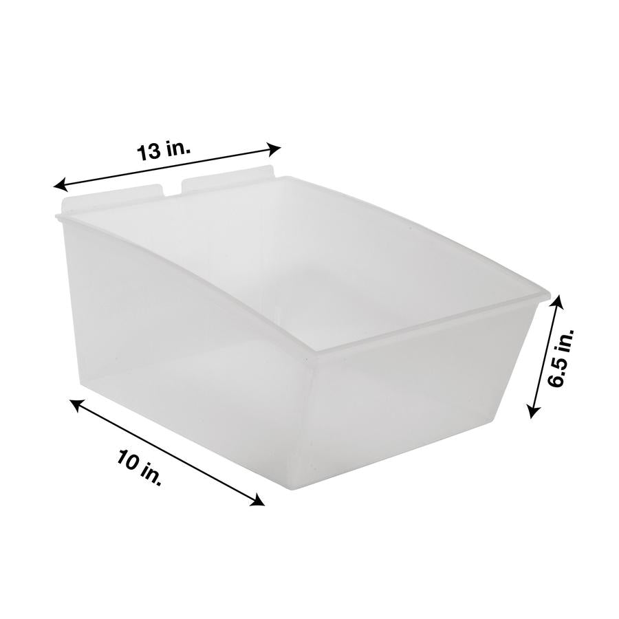 CrownWall Clear Plastic Bin - Large (12 per box)