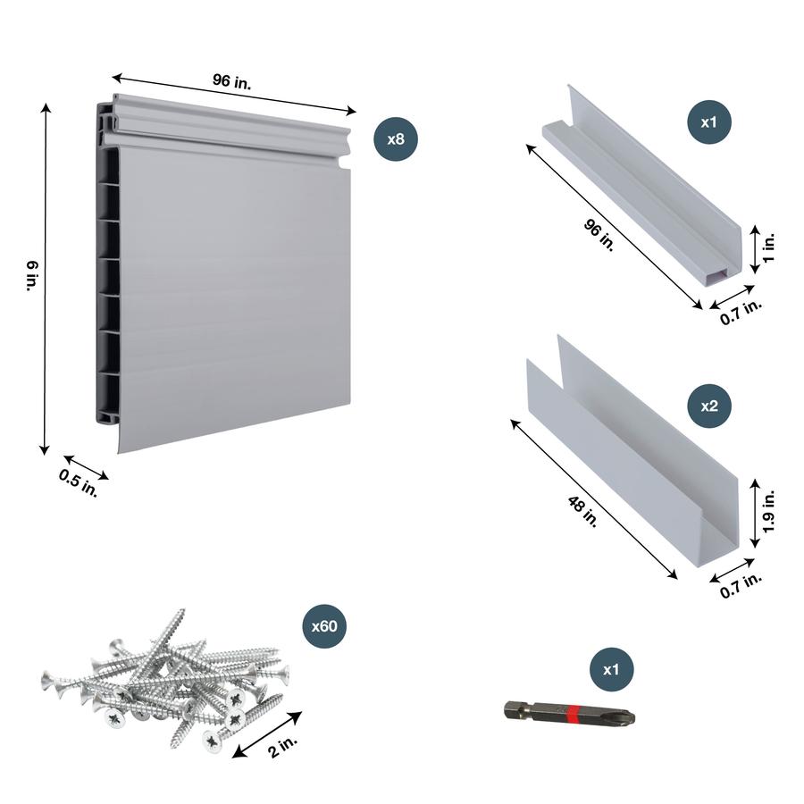 6" Slatwall Panel Kits (8 PCS, 32 SQ FT)