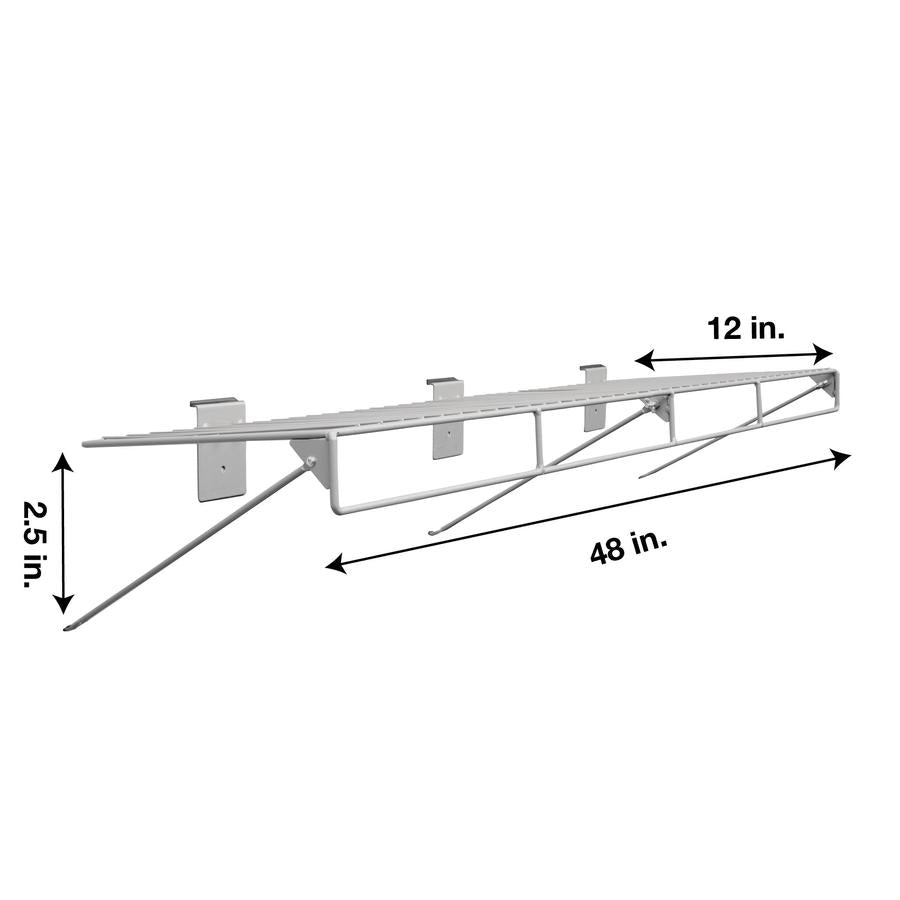 CrownWall 12" x 48" Wire Shelf with Rail (5 per box)